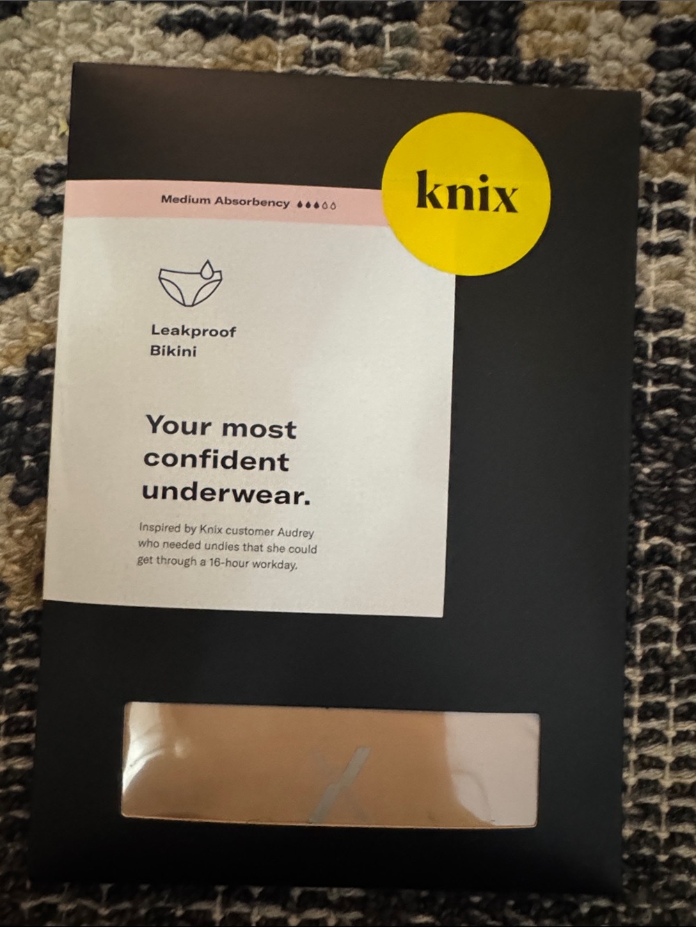 knix BNWT Sealed -Leakproof Medium Absorbency Bikini Underwear - Warm Sand - XS